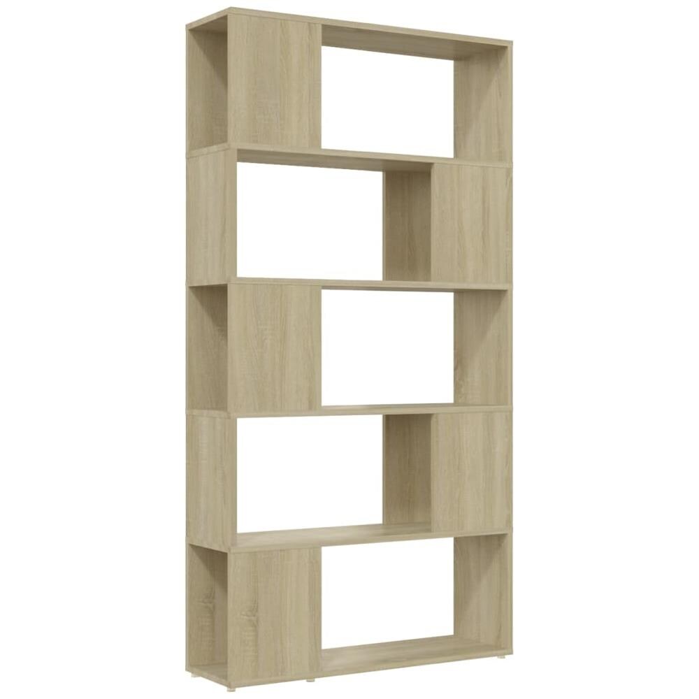 Libreria Divisorio Rovere Sonoma 80x24x155 cm in Truciolato - Foto 2
