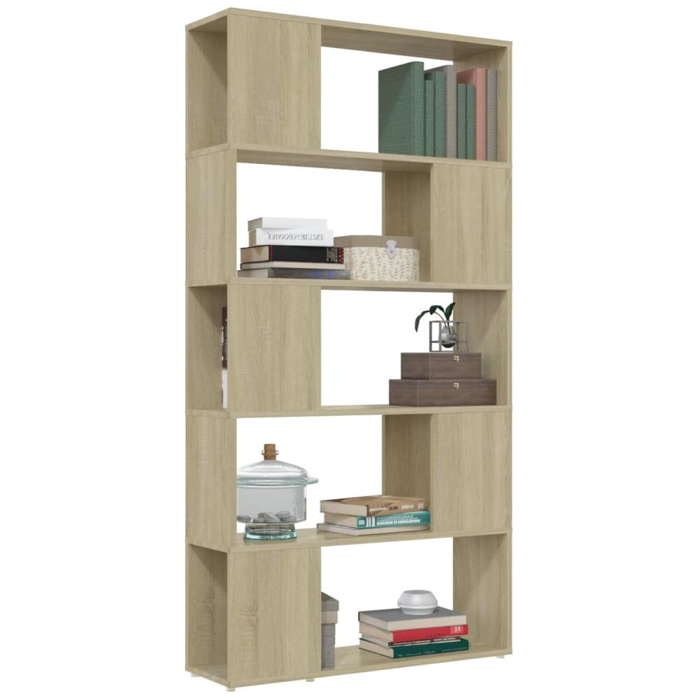 Libreria Divisorio Rovere Sonoma 80x24x155 cm in Truciolato - Foto 3
