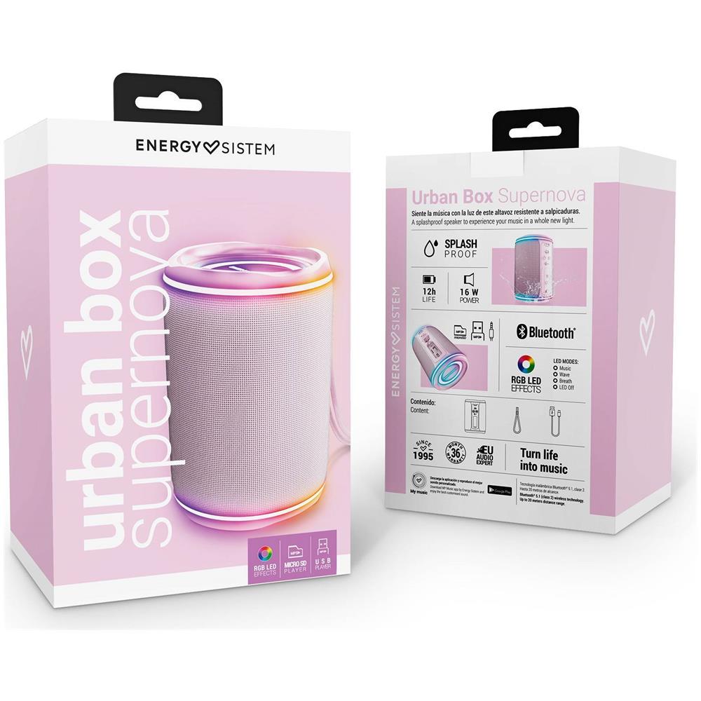 Altoparlante Portatile Energy Sistem Urban Box Supernova 16 W Bluetooth 5.1 True Wireless Stereo - Foto 6