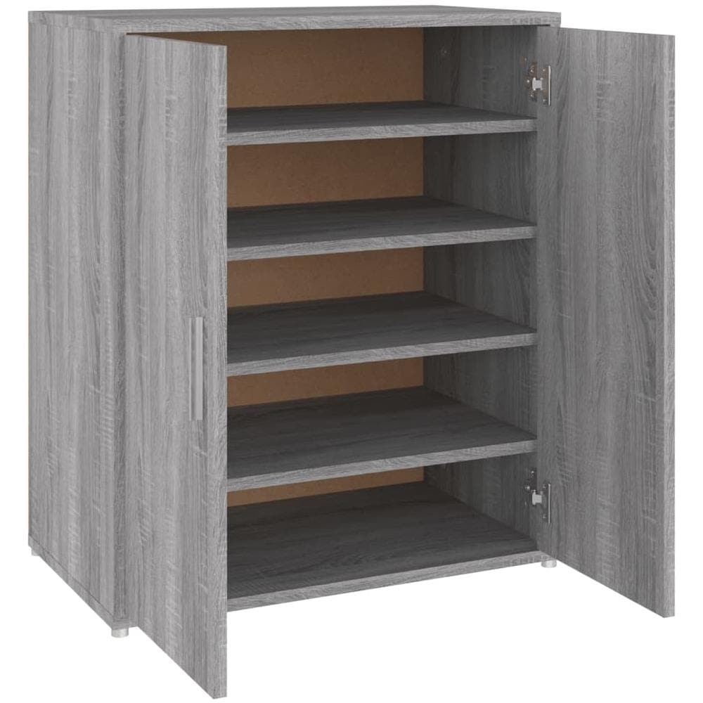 Scarpiera Grigio Sonoma 60x35x70 Cm In Legno Multistrato - Foto 2