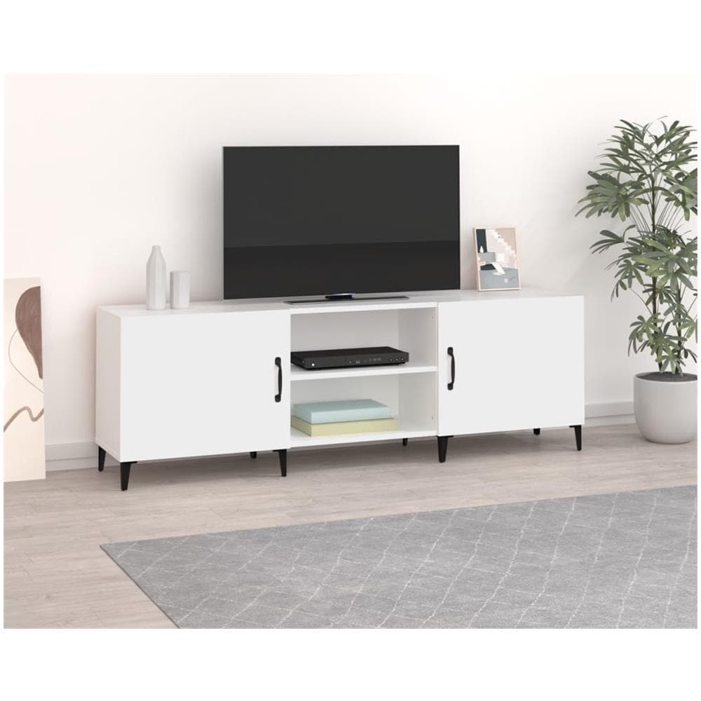 Mobile Porta Tv Bianco 150x30x50 Cm In Legno Multistrato - Foto 1
