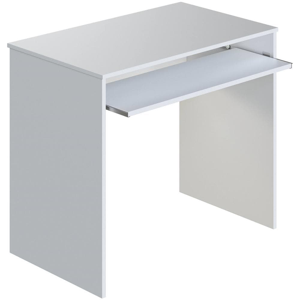 Scrivania Dayton, Scrittoio Per Ufficio Con Ripiano, Tavolo Da Studio Porta Pc Da Ufficio O Cameretta, Tavolo Da Studio, 90x54h79 Cm, Bianco - Foto 2