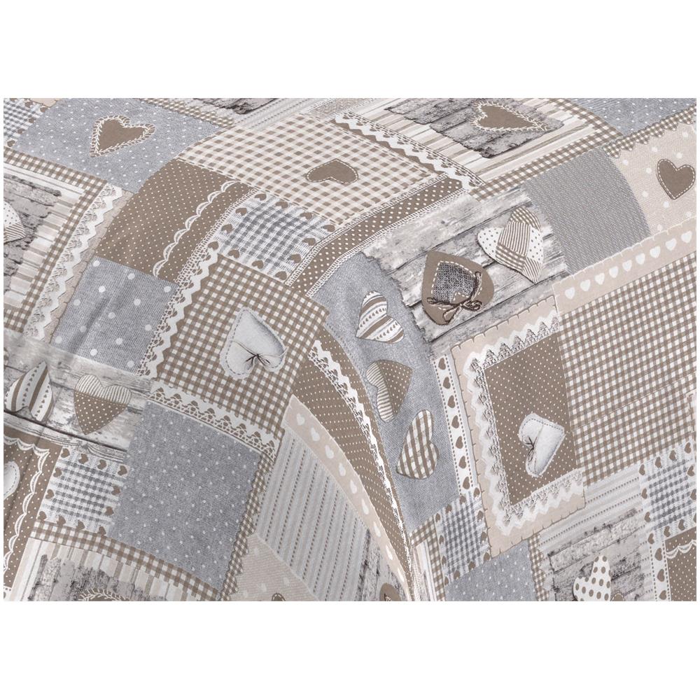 Completo Lenzuola Letto Camera In 100% Cotone Made Italy Vari Disegni Rp 1 Piazza Aprica Beige - Foto 2