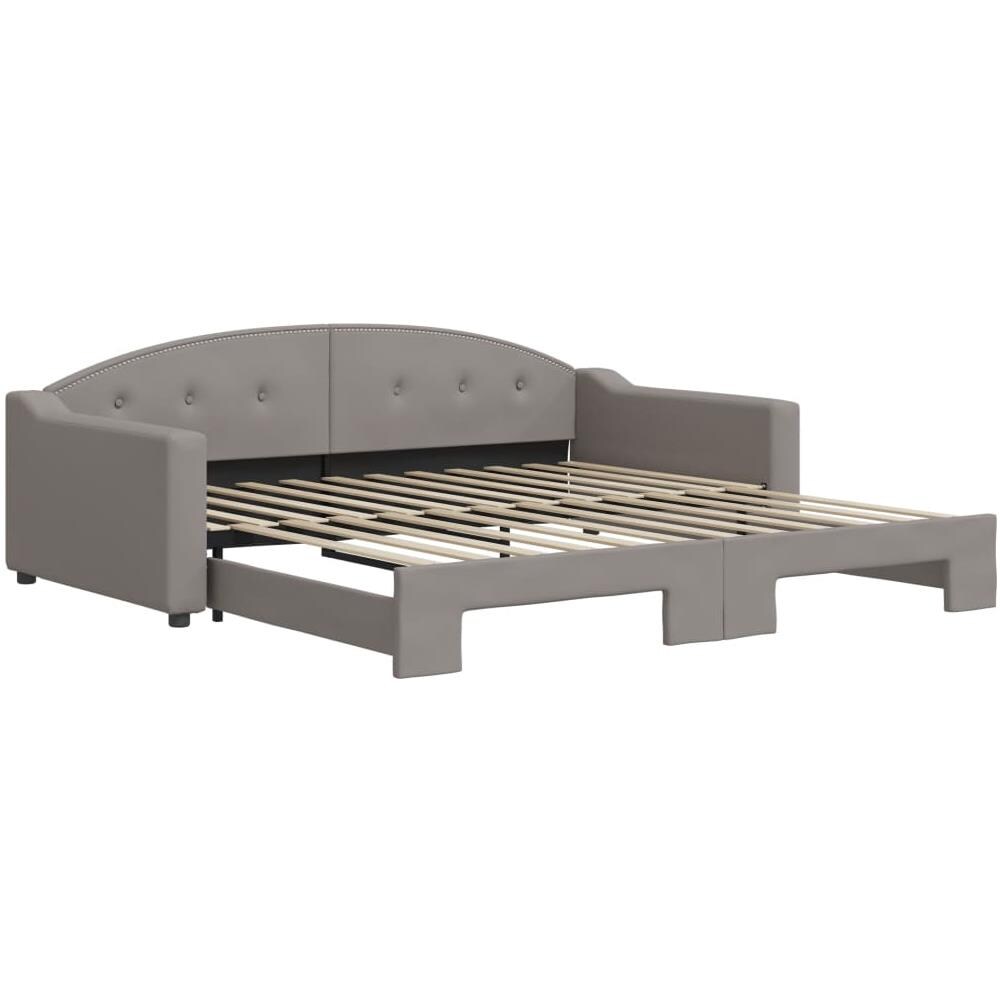 Divano Letto Con Letto Estraibile Tortora 100x200 Cm In Tessuto - Foto 2
