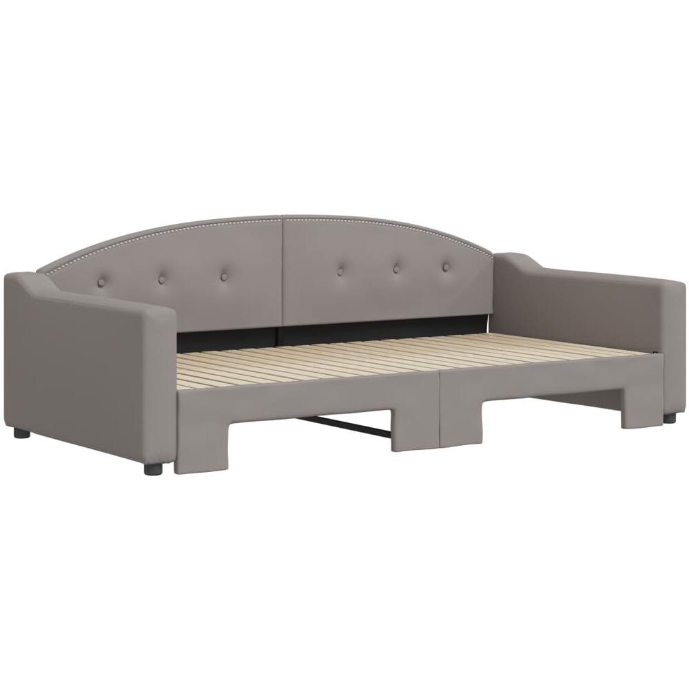 Divano Letto Con Letto Estraibile Tortora 100x200 Cm In Tessuto - Foto 3