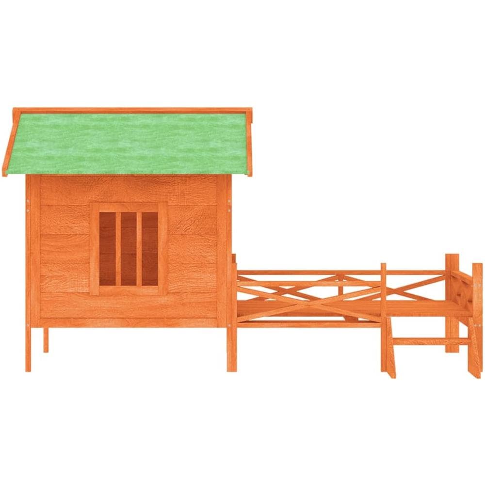 Cuccia Per Cani Marrone 159x120x88,5 Cm Legno Massello Di Pino - Foto 3