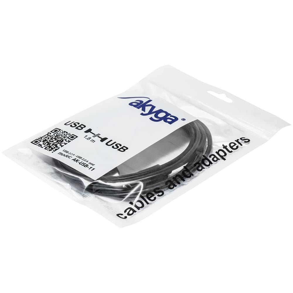 AK-USB-11 cavo USB 1,8 m USB 2.0 USB A 2 x USB A Nero - Foto 3