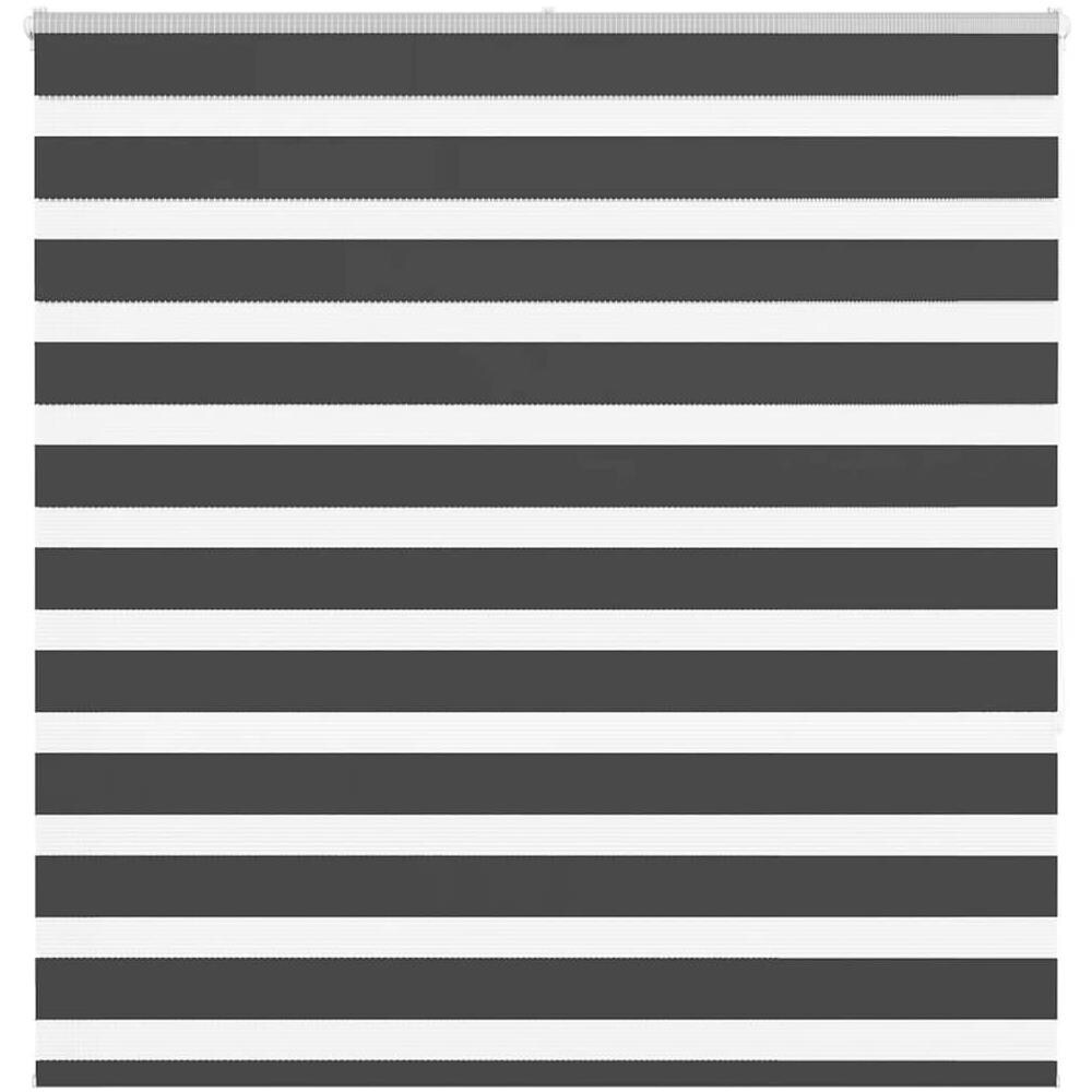 Tenda a Rullo Zebra Nero Larghezza Tessuto 145,9 cm Poliestere - Foto 1