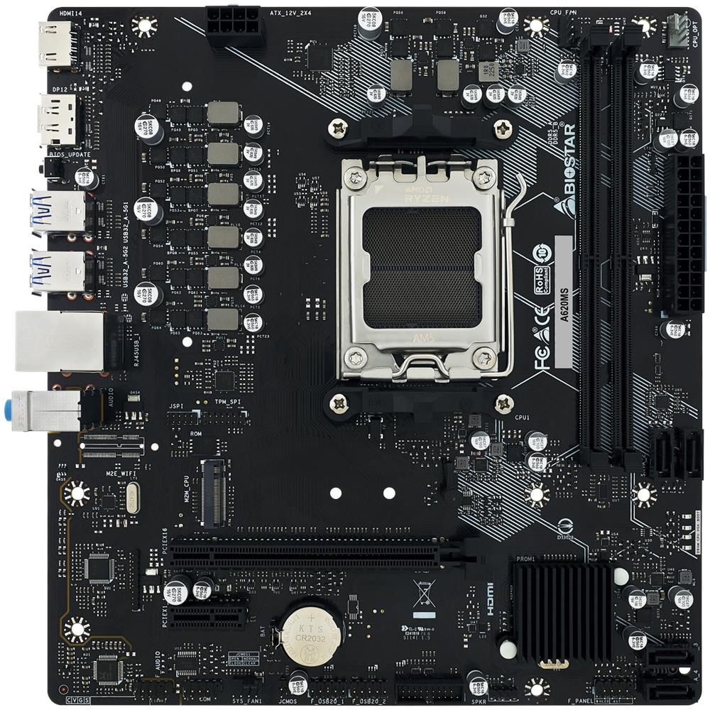 Scheda Madre A620MS Socket AM5 Chipset AMD A620 DDR5 (fino a 128 GB) mATX - Foto 2