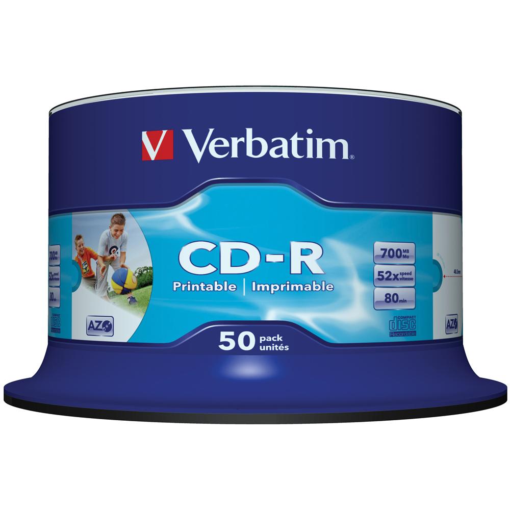 CD-R Super AZO 48x 700MB 50pz Spindle Print Surface NoID - Foto 2