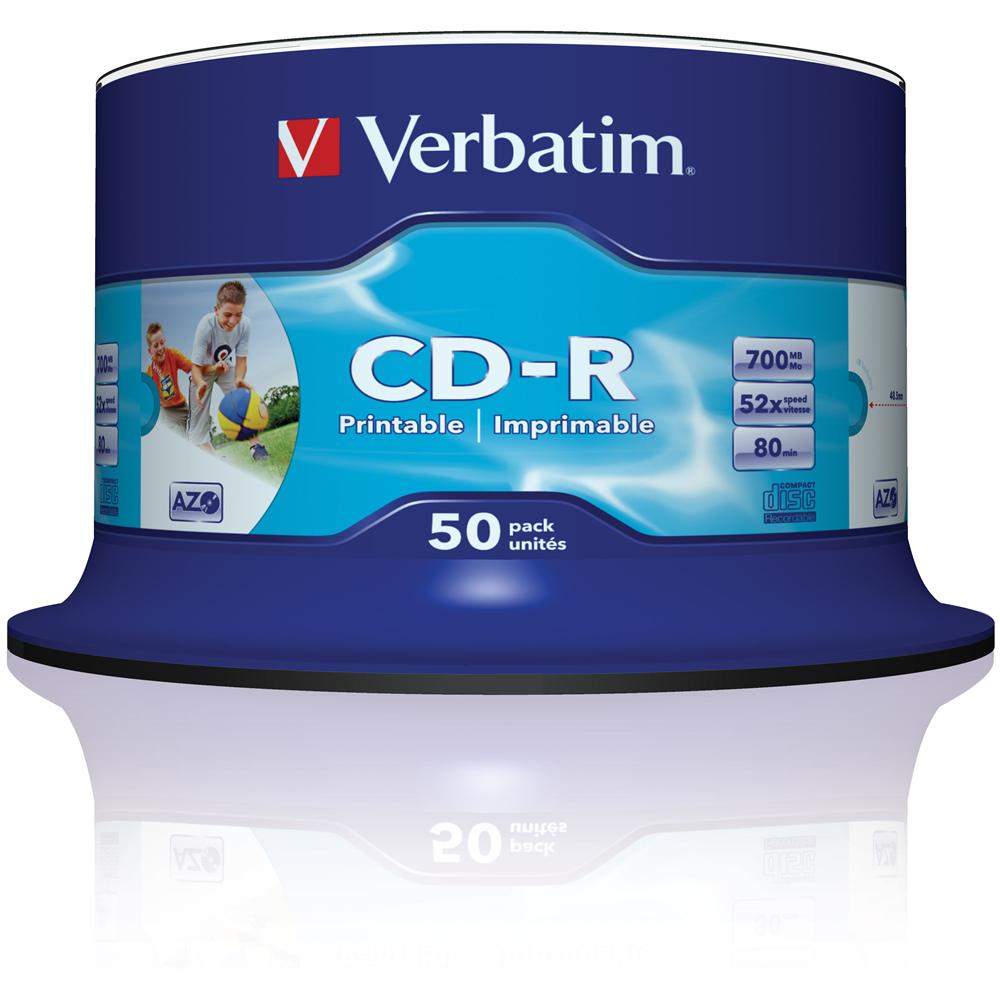CD-R Super AZO 48x 700MB 50pz Spindle Print Surface NoID - Foto 3