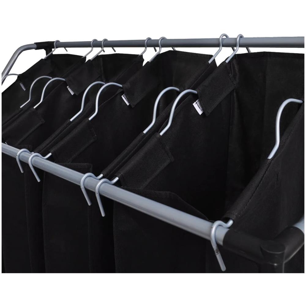 Classificatore Lavanderia Con 4 Borse Nero - Foto 2