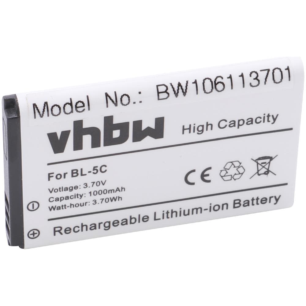 Li-ion Batteria 1000mah (3.7v) Per Cellulari E Smartphone Geemarc Cl8200, Cl8300, Cl8350, Cl8400, Olympia Komfort Mobiltelefone Caro Come Bl-5c - Foto 1