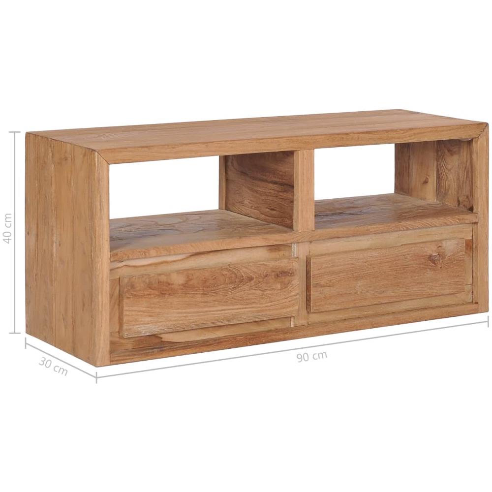 Mobile Porta Tv 90x30x40 Cm In Legno Massello Di Teak - Foto 13