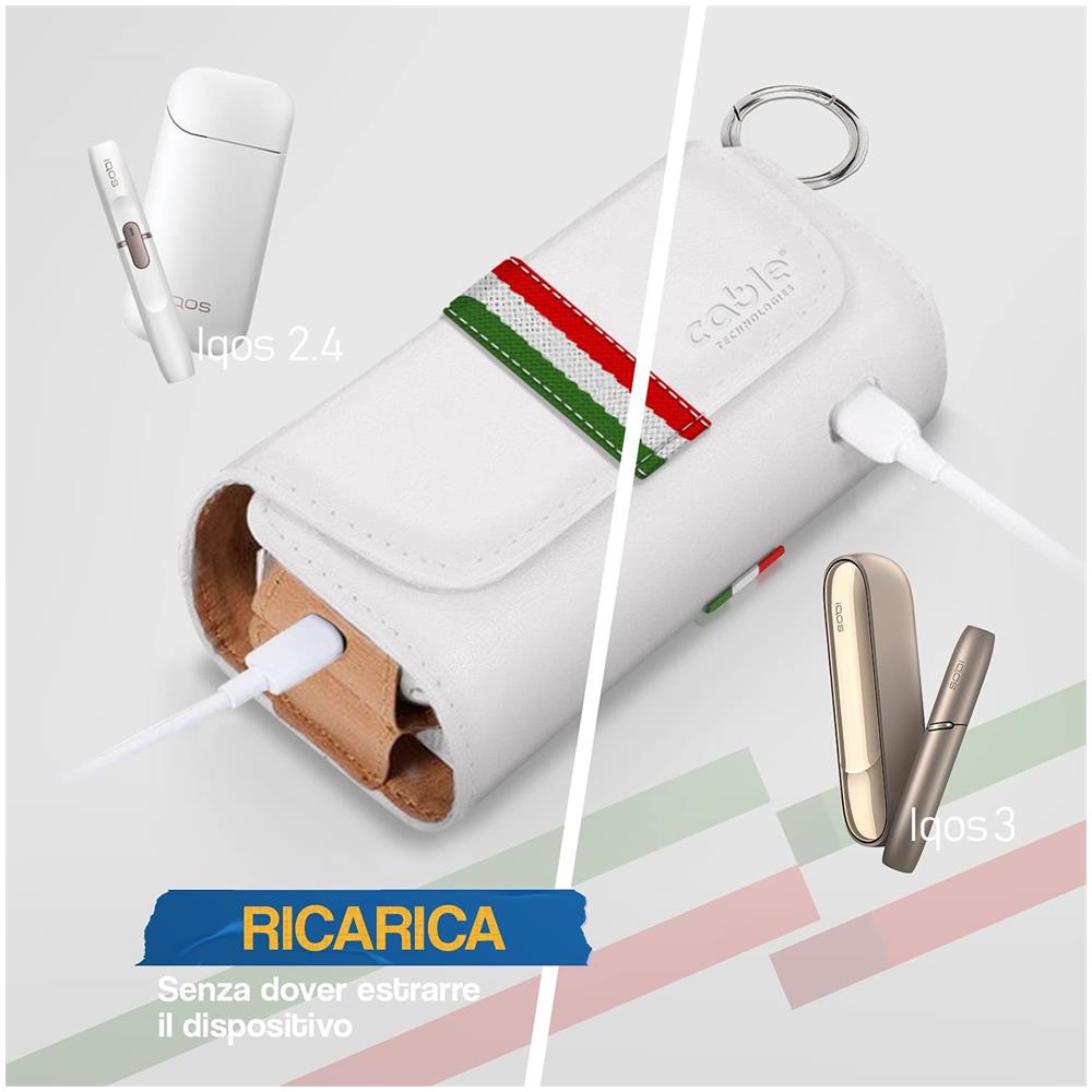 Custodia In Eco-pelle Di Alta Qualità Per Iqos 3/3 Duo / 2.4/2.4 Plus, Astuccio In Tela E Pelle Pu, organizer Iqos, Cover / borsello Sigaretta Elettronica, accessori (limited Edition) - Foto 6