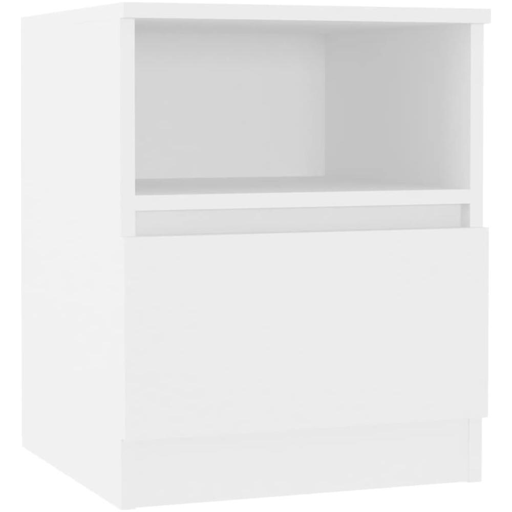 Comodino Bianco 40x40x50 cm in Legno Multistrato - Foto 2
