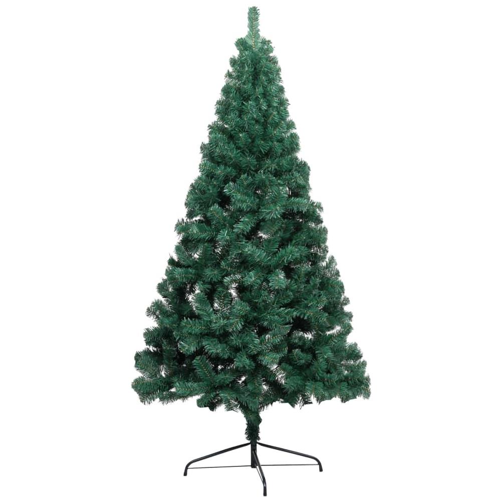 Albero di Natale Artificiale Metà con Supporto Verde 120 cm PVC - Foto 3