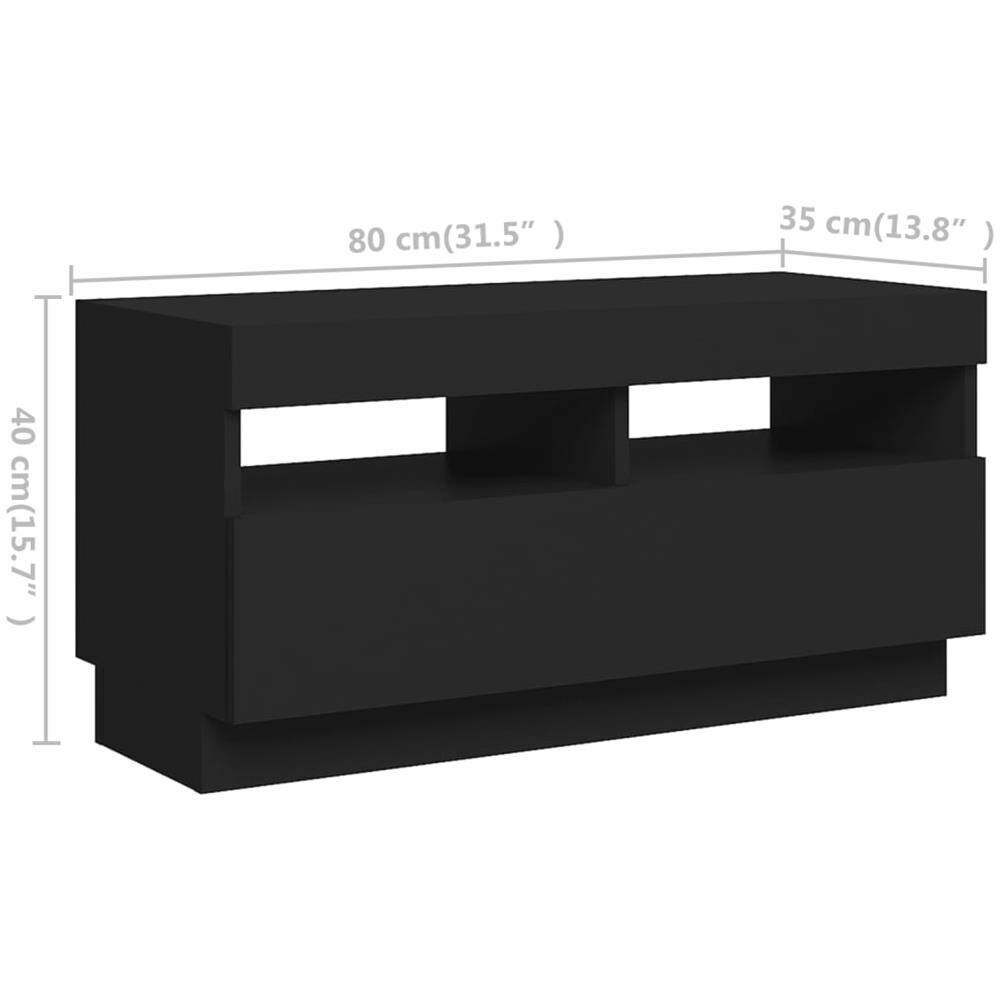 Mobile Porta TV con Luci LED Nero 260x35x40 cm - Foto 9