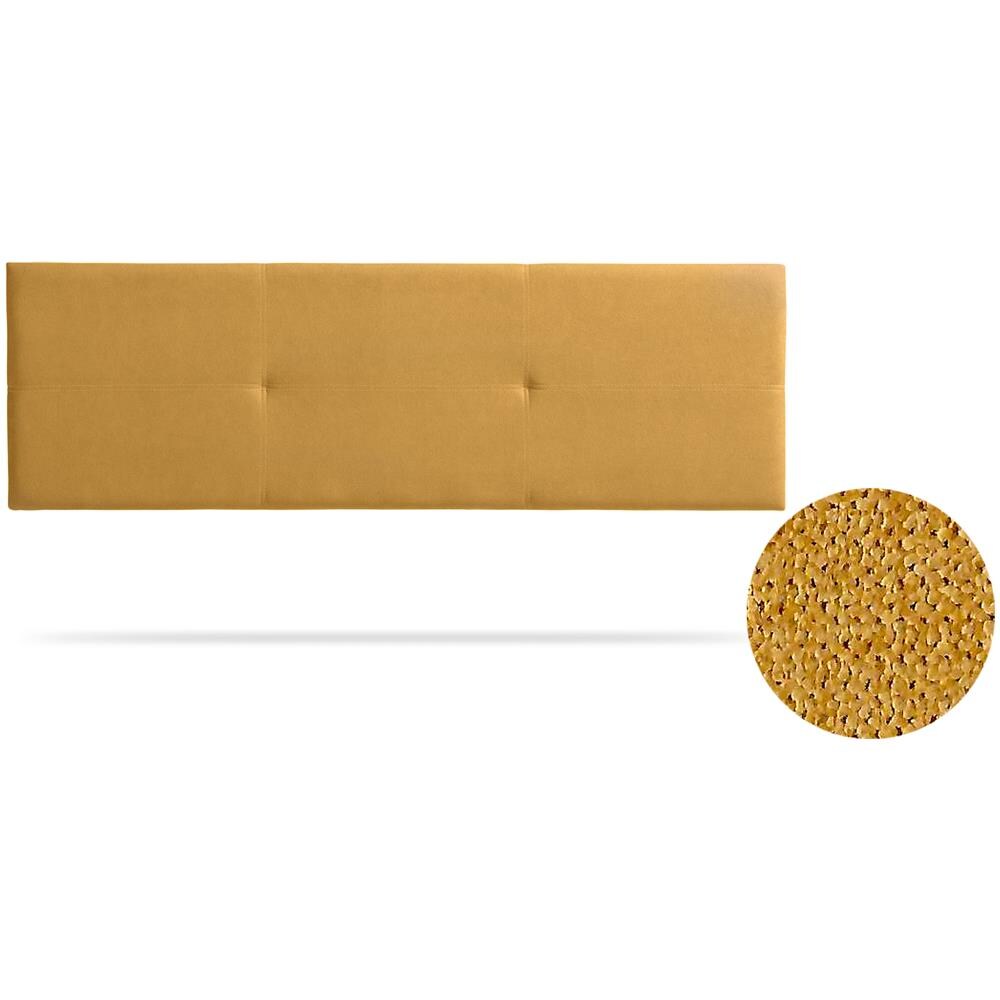 Testiera Imbottita Da Parete En.casa 160x52 Cm, Rivestita In Tessuto Trapuntato Beige, Per Letti Matrimoniali, Montaggio Semplice