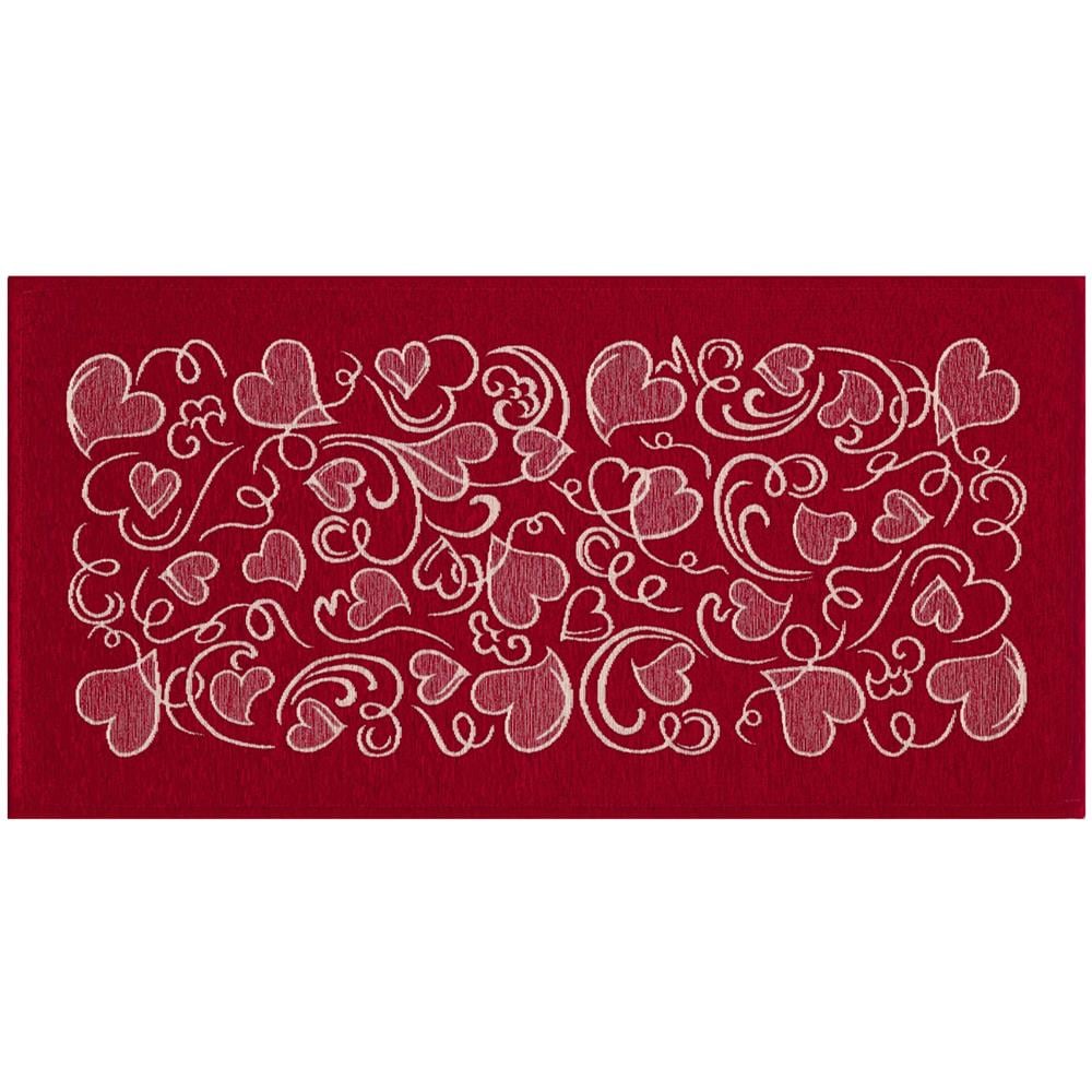 Tappeto Passatoia Cucina Corsia Retro Antiscivolo Disegno Amour By Suardi 55x190 Rosso - Foto 1
