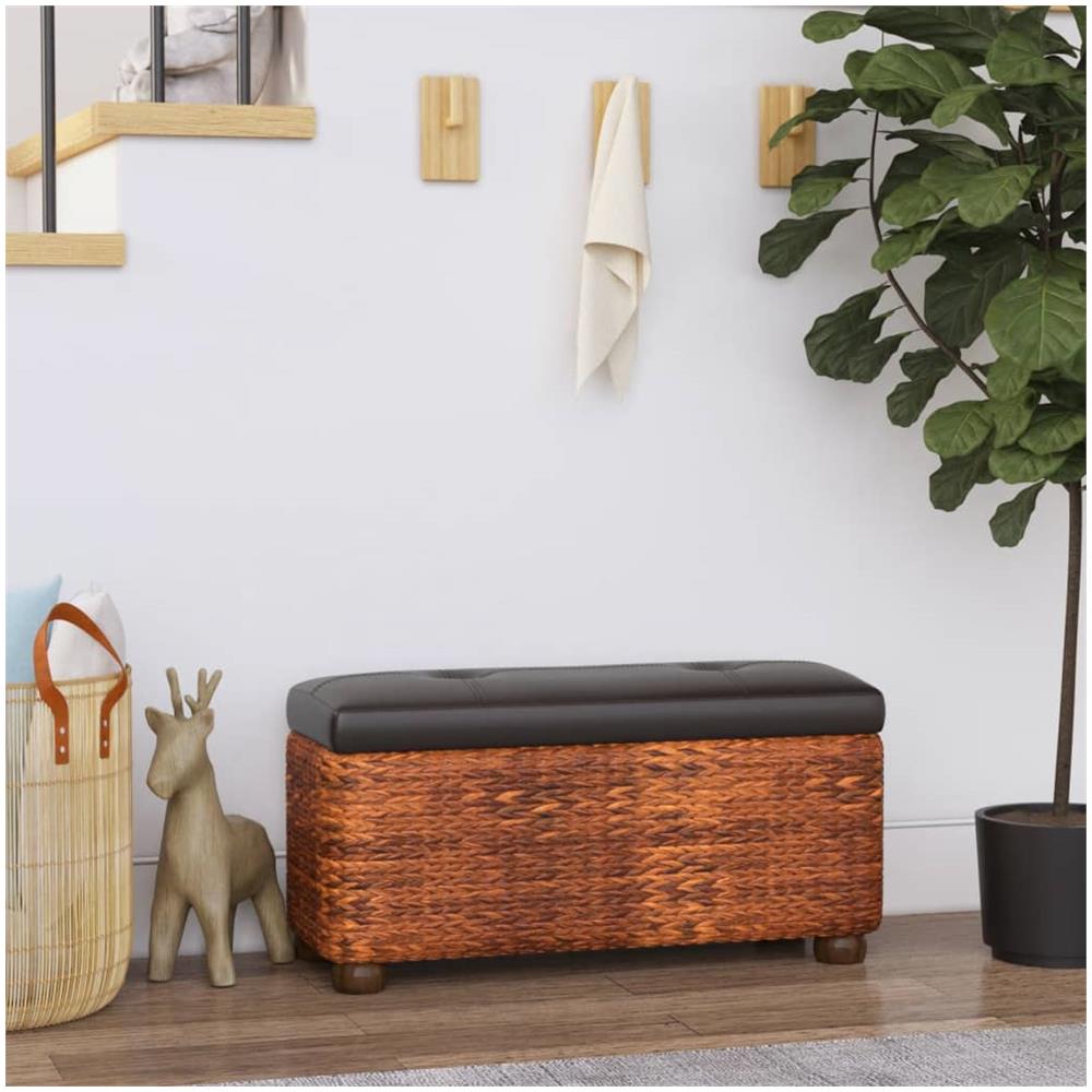 Panche Portaoggetti 2 Pz Con Cuscino Marrone 69 Cm Tifa - Foto 1