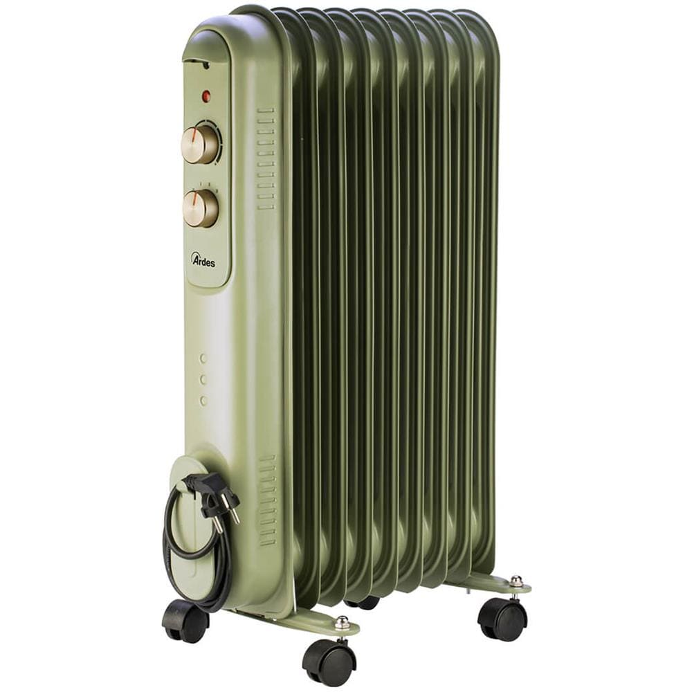 CURVY 9 Retrò Radiatore Elettrico ad Olio 9 Elementi Potenza 2000 Watt Colore Verde - Foto 1