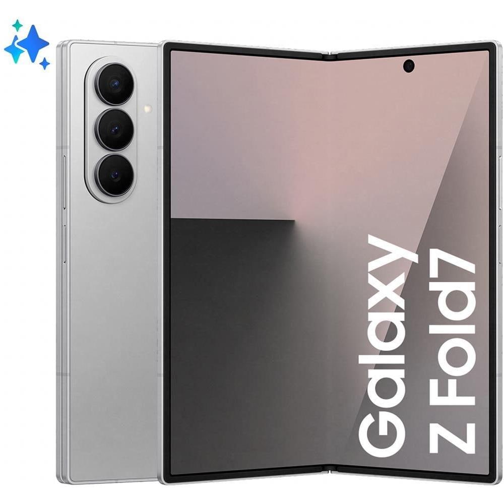 Galaxy Z Fold7 AI 5G 256GB 12GB Ram Display 8" / 6.5" Main Camera 200MP USB Type-C DualSim: nano + eSim Android 16 Snapdragon 8 Gen3 4400mAh Silver Shadow Europa - Foto 1