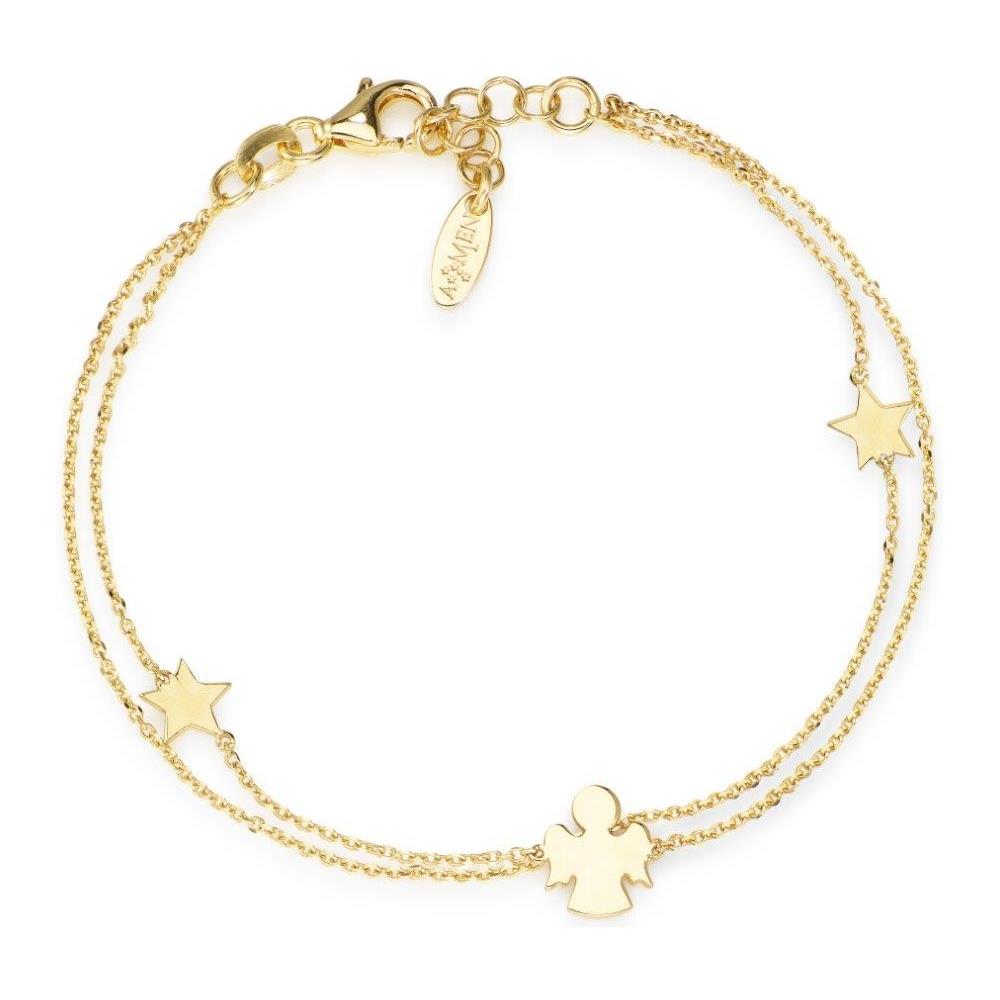 Bracciale In Argento 925 - Collezione Romance - Colore Oro - Misura Unica (lung. 16+2cm)  - Foto 1