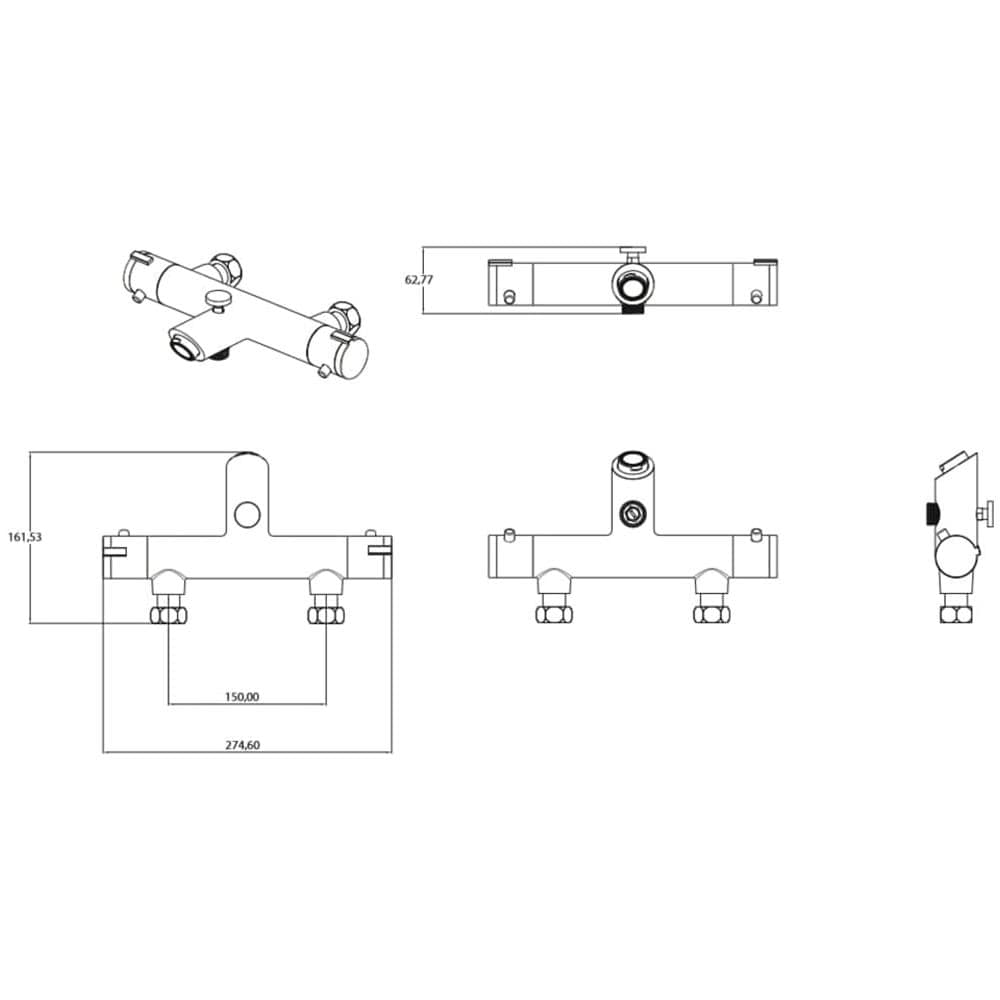 Rubinetto Miscelatore Termostatico per Vasca Doccia LONDON - Foto 7
