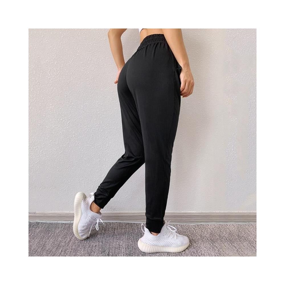 SLOWMOOSE - Pantaloni Sportivi Larghi Con Pantaloni Fitness In Vita  Elasticizzata Tascabile [ nero / L] - ePRICE