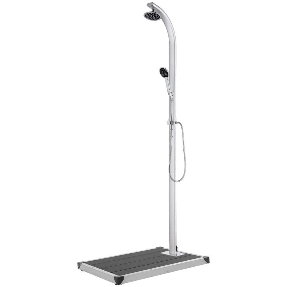 Doccia Da Giardino Con Base Grigia 220 Cm In Alluminio - Foto 1