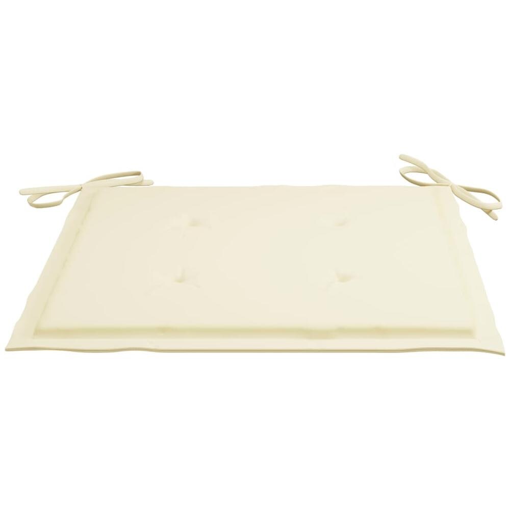 Sedie Da Giardino Con Cuscini Crema 6 Pz In Massello Di Teak - Foto 8