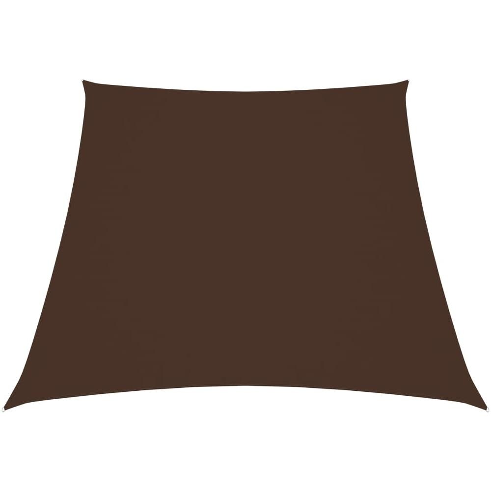 Parasole a Vela in Tela Oxford a Trapezio 2/4x3 m Marrone - Foto 1