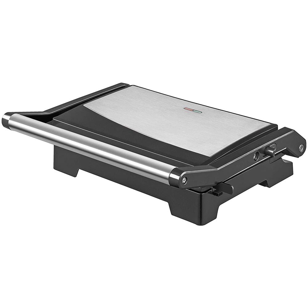 BURGER Mini Bistecchiera Elettrica 1000W con Piastre Grill Antiaderenti, Tostapane per Sandwich, Distribuzione Uniforme del Calore, Apertura a 180° - Foto 1