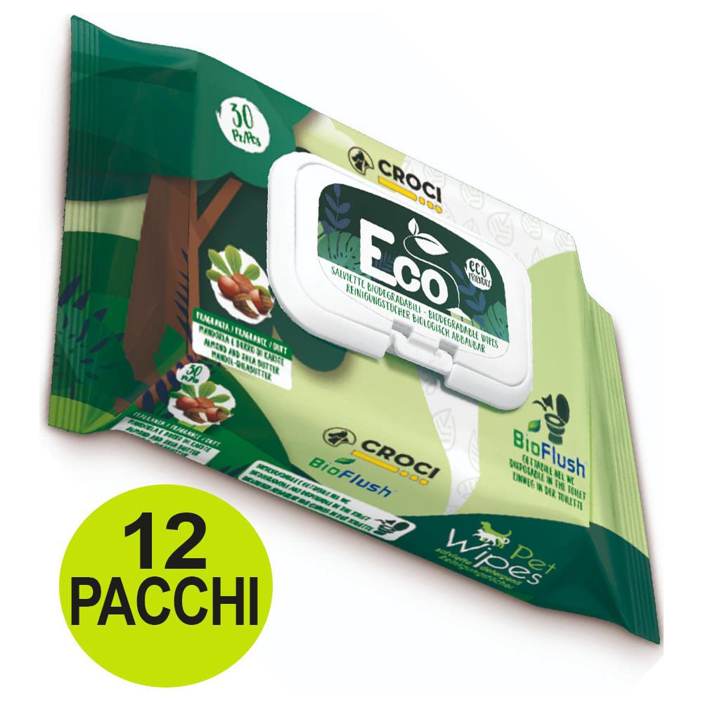 Offerta 12 Confezioni Da 30 Salviette Ciascuna Umidificate Eco Alla Mandorla E Burro Di Karitè - Foto 1