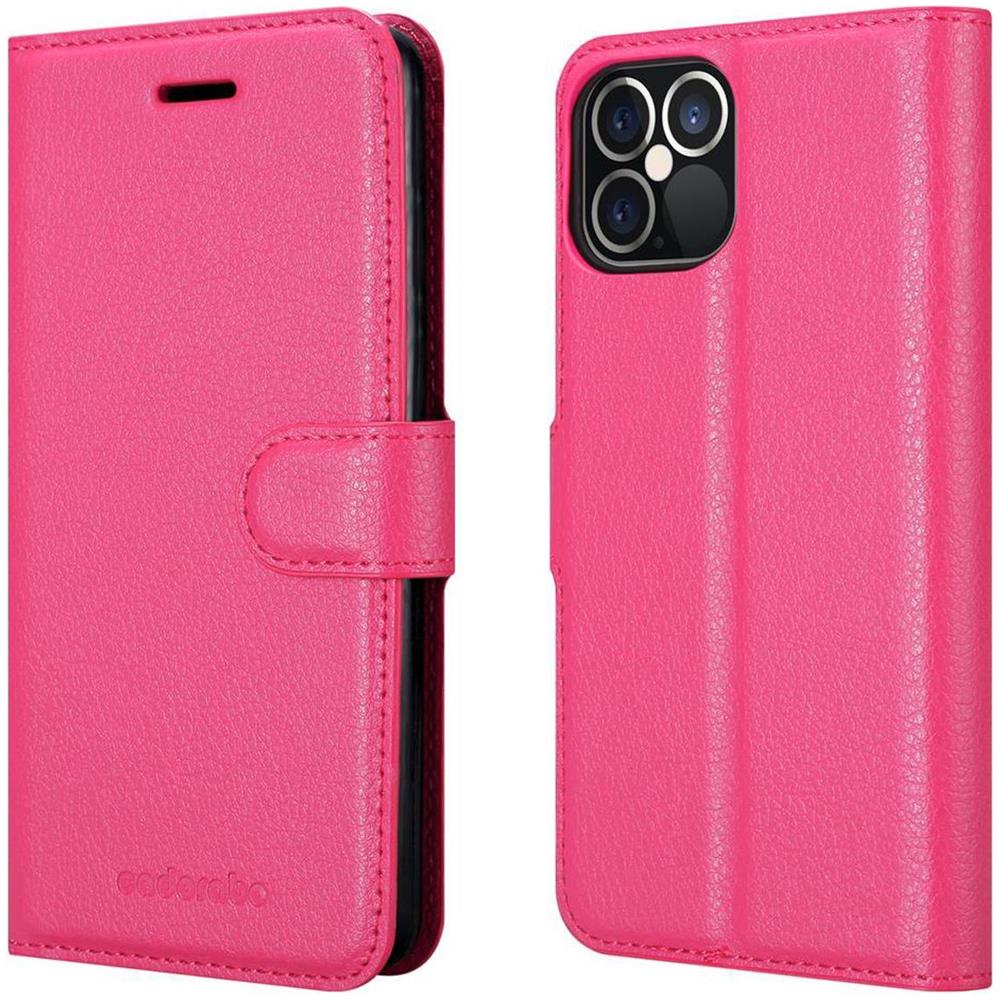 Custodia Compatibile Con Apple Iphone 12 (6,7"" Zoll) In Rosa Vivo - Coperchio Protettiva Con Chiusura Magnetica, Funzione Stand E Tasca Per Le Carte - Foto 8