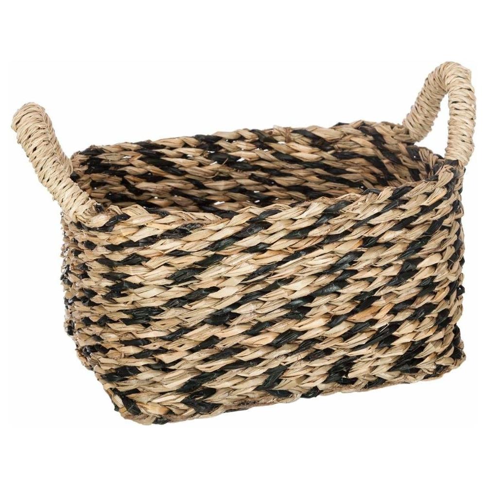 Cestini Decorativi Rettangolari Con Manici, 3 Misure, Colore Nero - Foto 2