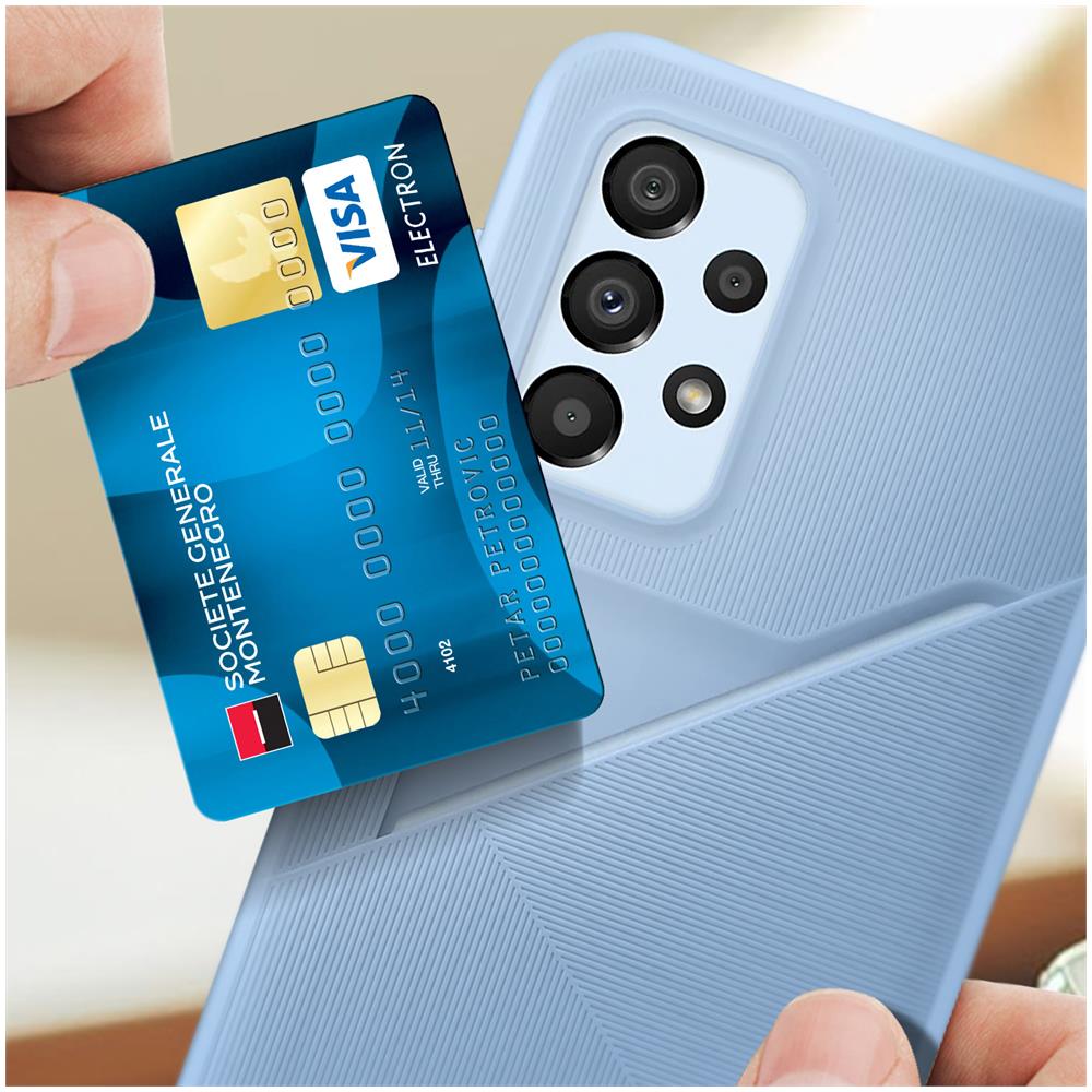 Cover Card Slot Case Ef-oa336tlegww Per Galaxy A33 5g Blu - Foto 8