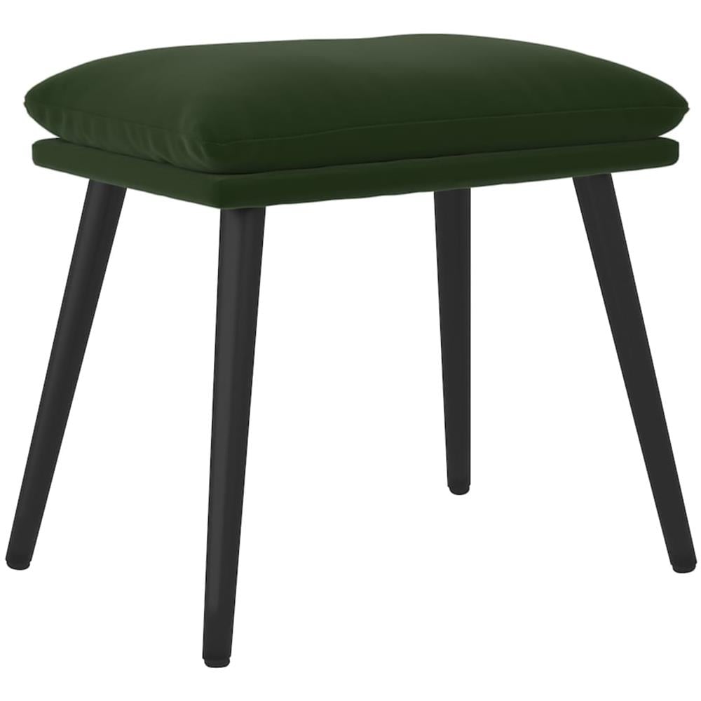 Poggiapiedi Verde Scuro 45x29,5x39 Cm In Velluto - Foto 2