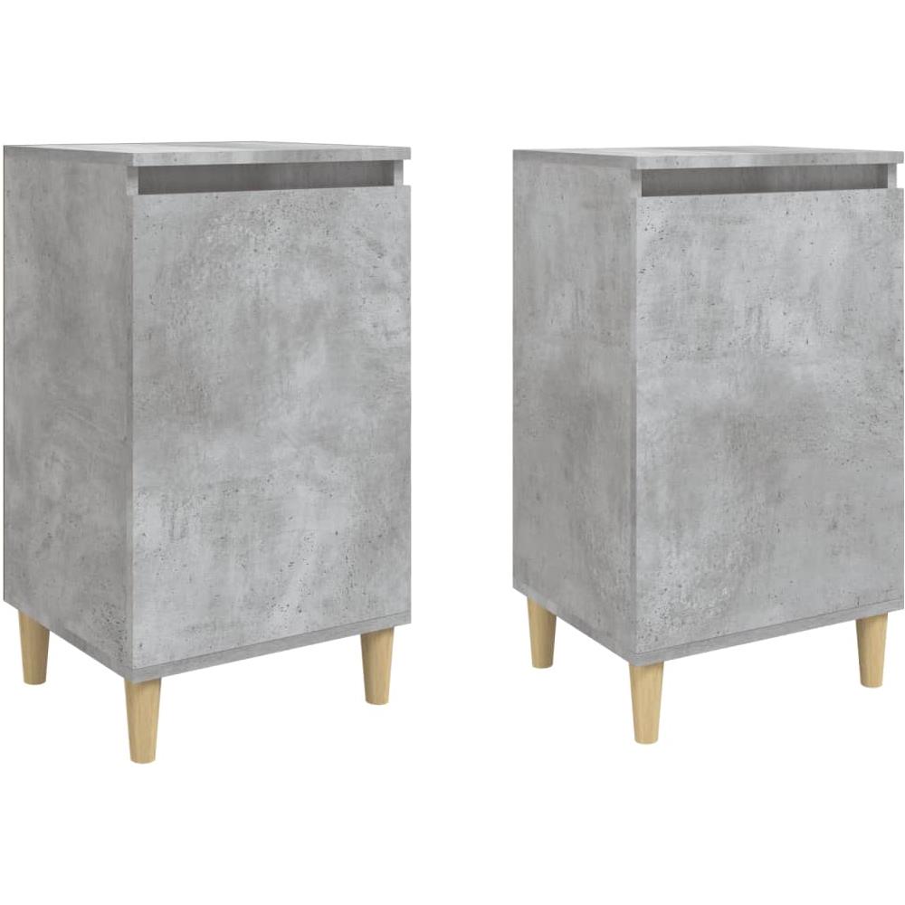 Comodini 2 Pz Grigio Cemento 40x35x70 Cm In Legno Multistrato - Foto 2