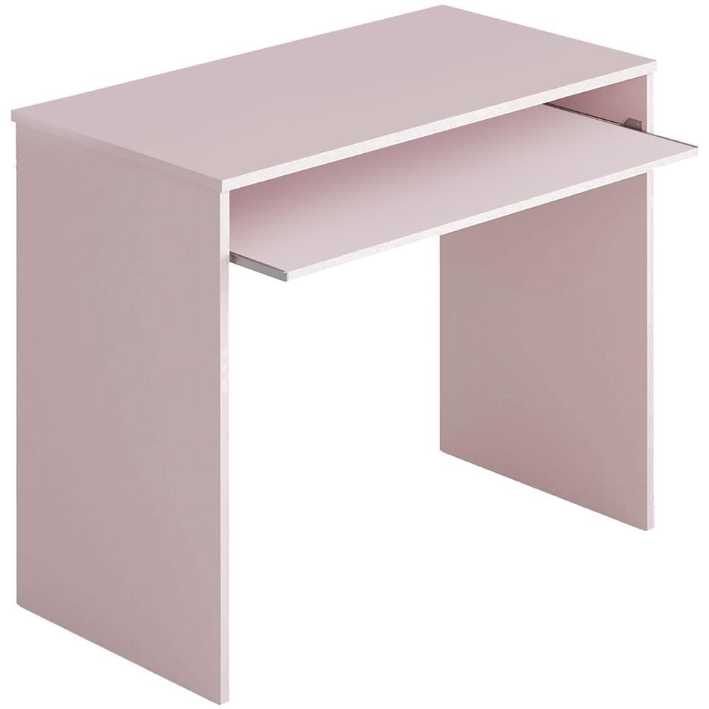 Scrivania Dayton, Scrittoio Per Ufficio Con Ripiano, Tavolo Da Studio Porta Pc Da Ufficio O Cameretta, Tavolo Da Studio, 90x54h79 Cm, Rosa - Foto 2