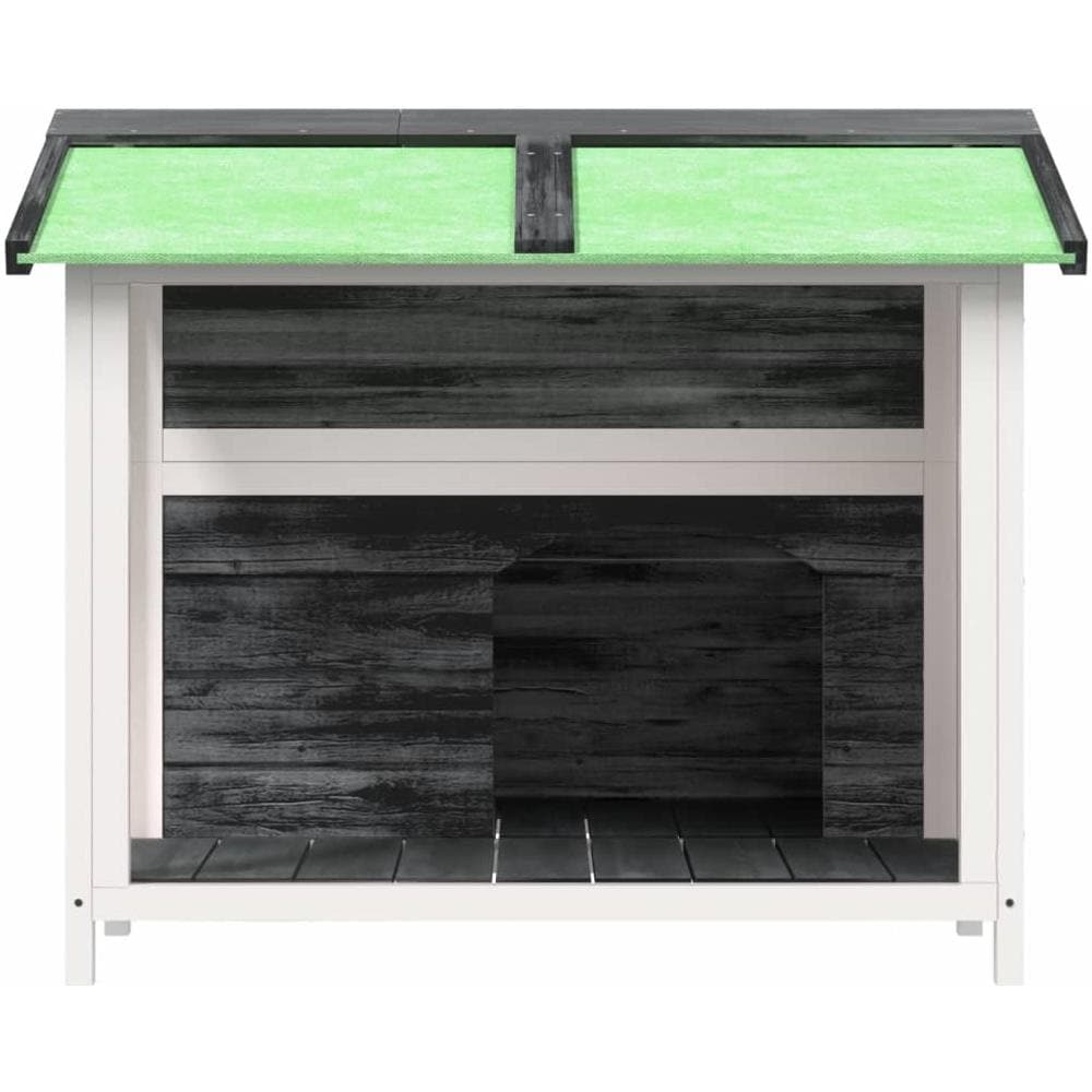 Cuccia Per Cani Grigia 96x87x80,5 Cm In Legno Massello Di Pino - Foto 3