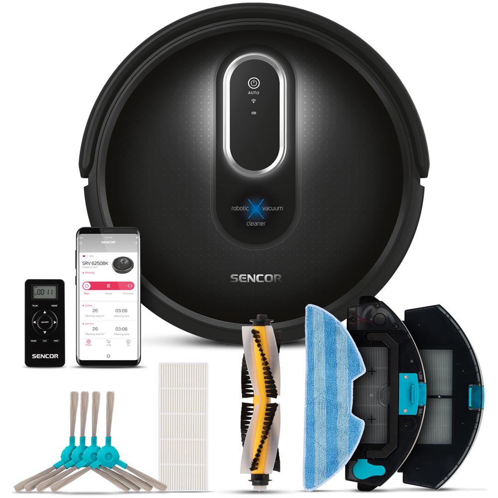 SRV 6250BK-EUE3 aspirapolvere robot 0,475 L Senza sacchetto Nero - Foto 2