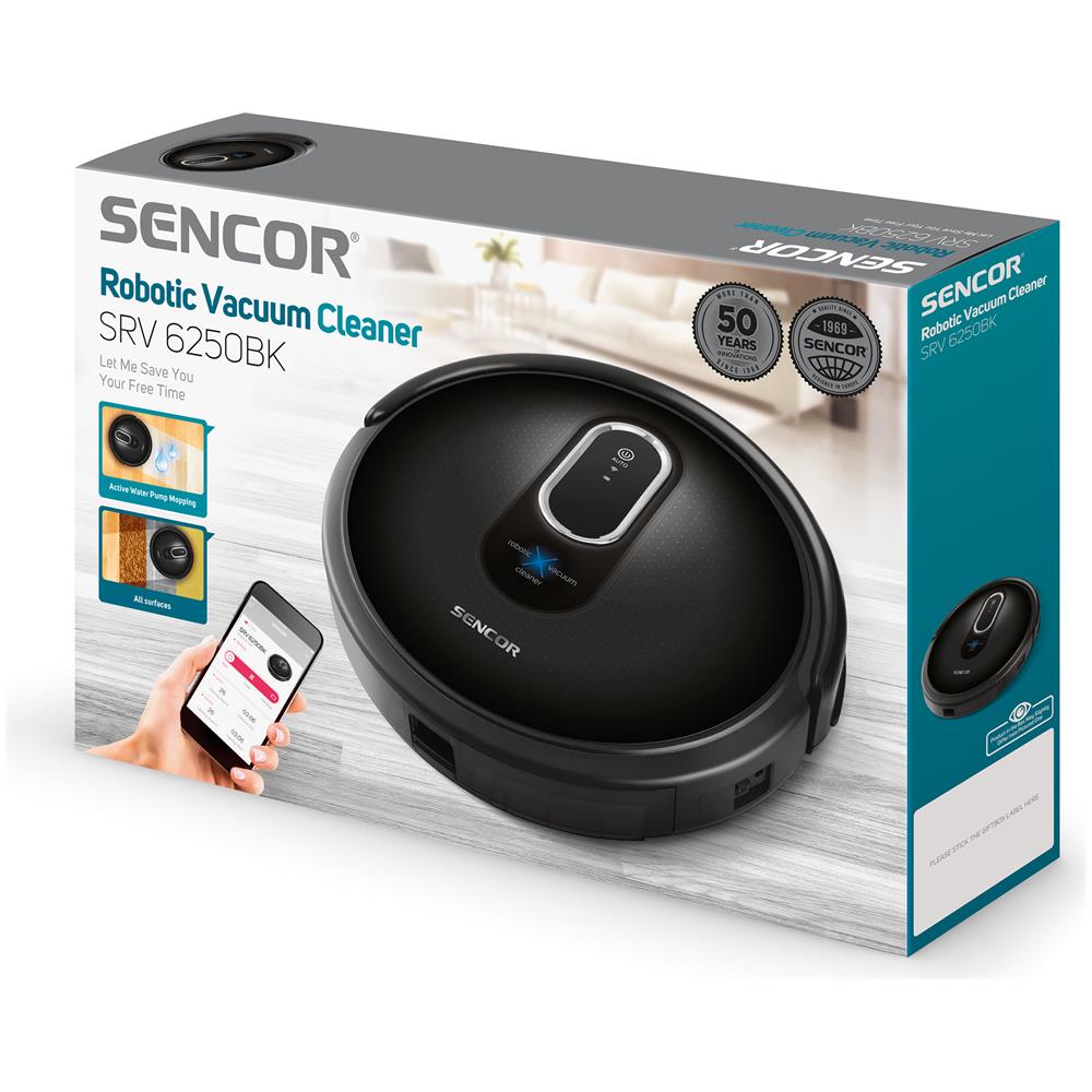 SRV 6250BK-EUE3 aspirapolvere robot 0,475 L Senza sacchetto Nero - Foto 38