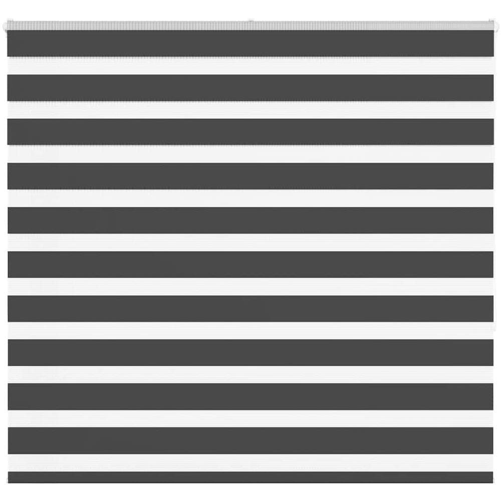 Tenda a Rullo Zebra Nero Larghezza Tessuto 155,9 cm Poliestere - Foto 1