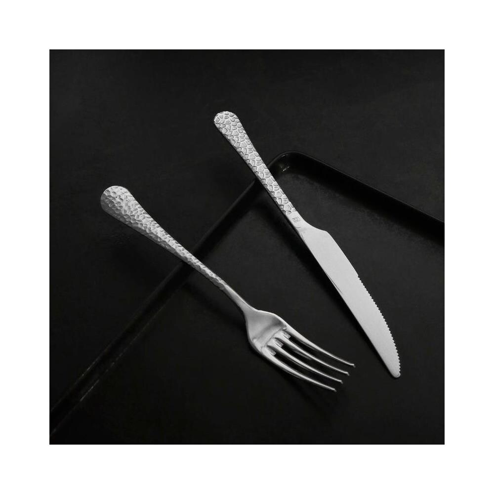 Marte Posate da tavola in acciaio senza nichel Confezione - Set da 24 Pezzi - 6 Posti Tavola - Confezione Standard Made in Italy - Foto 1