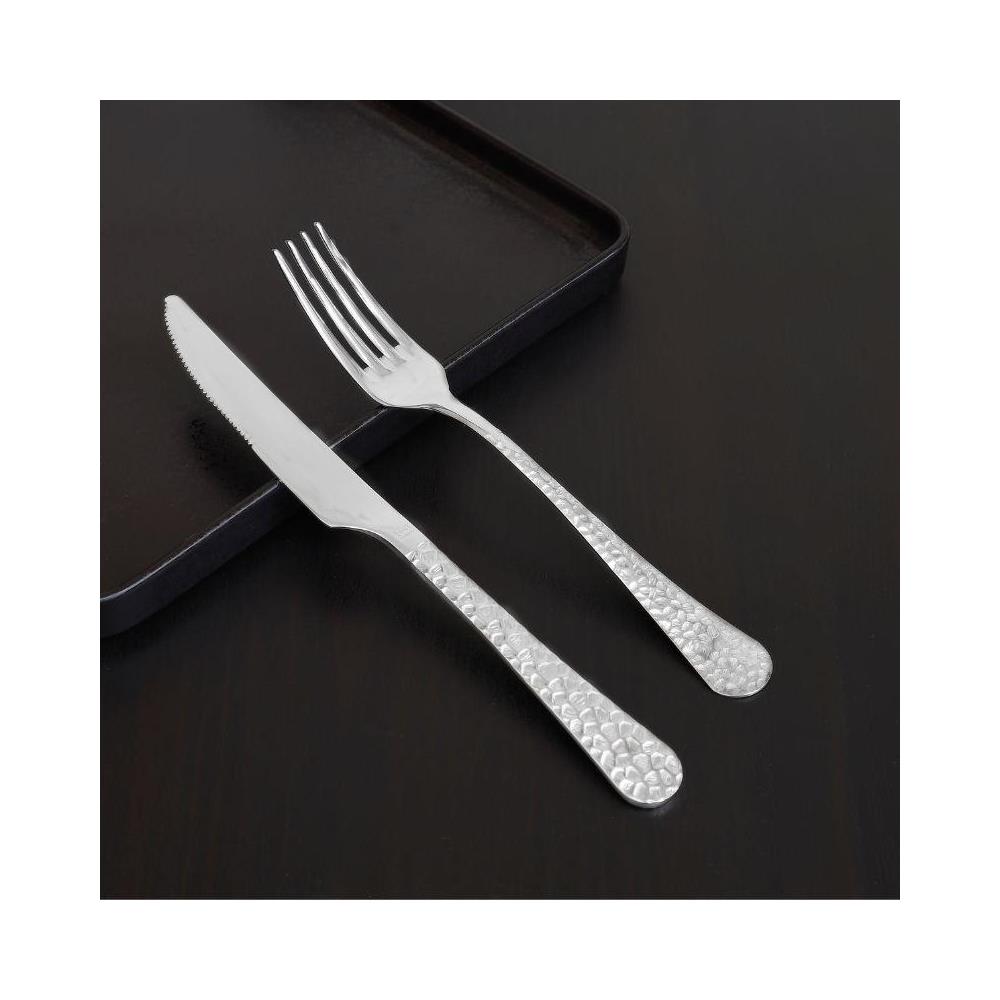 Marte Posate da tavola in acciaio senza nichel Confezione - Set da 24 Pezzi - 6 Posti Tavola - Confezione Standard Made in Italy - Foto 3