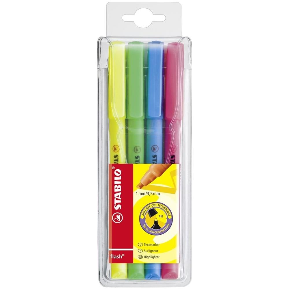 flash - Evidenziatore - Astuccio da 4 - Colori assortiti - Foto 1
