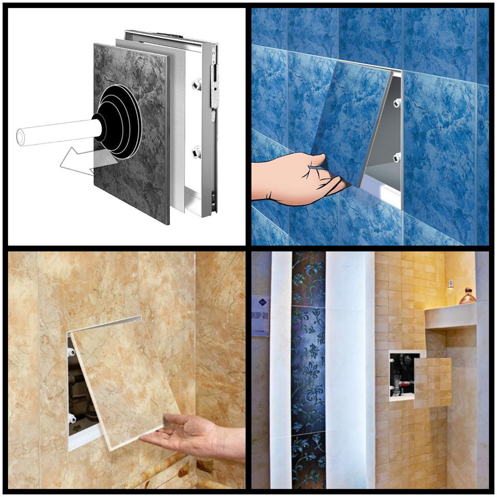 Porta Di Mascheratura Per Ispezione Parete In Acciaio A Parete Magnetica Con Pannello Di Accesso 250x330mm - Foto 3