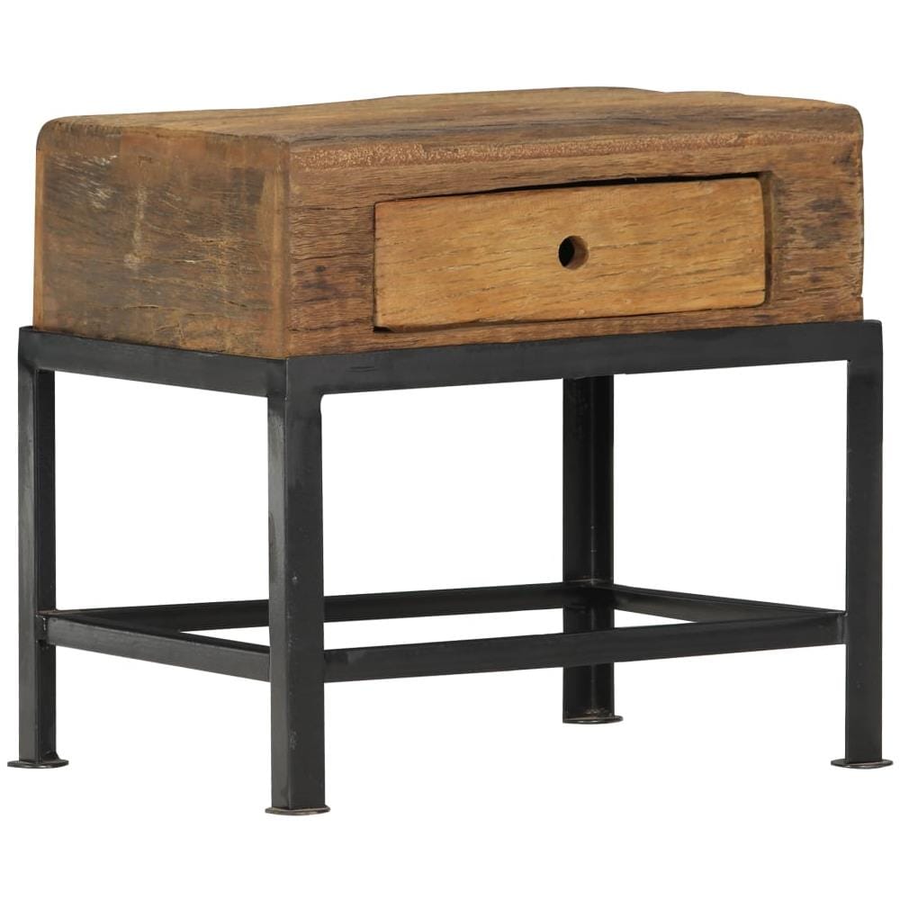 Comodino 40x35x40 cm in Legno Massello di Recupero - Foto 1